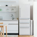 すき間ワゴンラック ロータイプ〔幅10~20cm〕 隙間収納ラック ロータイプ キャスター付き 可動棚 キッチン ワゴン 薄型 ぼん家具