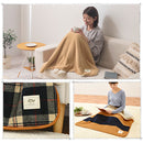 ブランケット Sサイズ〔70×100cm〕 ブランケット 毛布 シングル ひざ掛け おしゃれ 厚手 暖かい 膝掛け ハーフケット あったかグッズ 冬 防寒 ボア付き 北欧 オフィス 70×100cm FRUTO