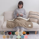 ブランケット Sサイズ〔70×100cm〕 ブランケット 毛布 シングル ひざ掛け おしゃれ 厚手 暖かい 膝掛け ハーフケット あったかグッズ 冬 防寒 ボア付き 北欧 オフィス 70×100cm FRUTO