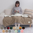 ブランケット Mサイズ〔100×140cm〕 毛布 ブランケット ひざ掛け シングル セミダブル 暖かい ハーフケット ひざ掛け 大判 おしゃれ 洗える ボア付き 膝掛け 北欧 オフィス 100×140cm FRUTO