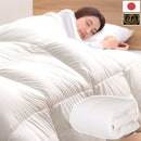 羽毛布団セミダブル〔プレミアムゴールドラベル〕 羽毛布団 洗える 掛布団 掛け布団 セミダブル 冬 防ダニ 防菌 防臭 立体キルト 暖かい プレミアムゴールドラベル SD ダウン93% 通気性 日本製 秋 春 ぼん家具