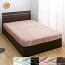 マイクロファイバー敷パッド〔ダブル〕 敷きパッド ダブル 暖かい 冬 シーツ マイクロファイバー 敷きカバー 洗える ウォッシャブル 清潔 ベッドパッド 4隅ゴム付き ズレ防止 ぼん家具