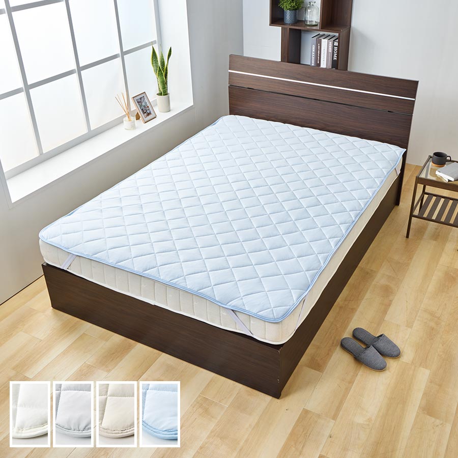 ぼん家具 接触冷感もっちり敷パッド Dサイズ おしゃれ ベッド 寝具 敷