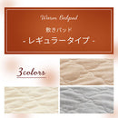 レギュラー敷きパッド〔SD〕 敷きパッド セミダブル 120×200 ベッドパッド 敷き毛布 冬 フランネル マイクロファイバー 暖かい 起毛 洗える 薄手 抗菌 防臭 低ホル ゴム付き ぼん家具
