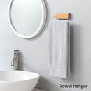 タオルハンガー タオルホルダー タオルハンガー 洗面所 台所 キッチン トイレ 壁付け DIY リノベ 簡単設置 手軽 天然木 スチール 新生活 コンパクト 茶 白 ツートン ぼん家具