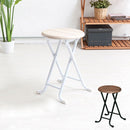 折りたたみ式スツール〔木目柄〕 オフィスチェア デスクチェア 折りたたみチェア チェア 折りたたみ椅子 軽量 持ち運び コンパクト 椅子 丸 折りたたみ 作業用 イス パイプ椅子 ぼん家具