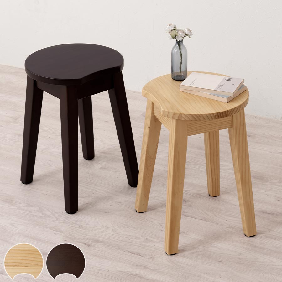 オーク材のスツール2脚セット（bonbon’s shop様用） ぼん家具 木製マルチスツール おしゃれ インテリア チェア 座椅子