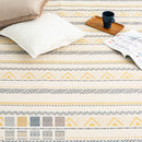 コットンラグ〔185×185cm〕 ラグ カーペット ラグマット 洗える おしゃれ 2畳 3畳 絨毯 北欧 185×185cm オールシーズン ジャガード織り 四角 床暖房対応 滑り止め付 ぼん家具