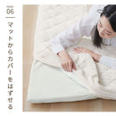 極厚マット2点セット〔130×185cm〕 極厚マット カバー 2点セット 高反発ウレタンマット マイクロファイバー あったか 130×185cm 約 厚さ5cm ラグマット 1.5畳 冬用 ごろ寝マット ぼん家具