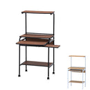 シンプルPCデスク オフィスデスク おしゃれ プリンター収納 スライドテーブル コンパクト キャスター付 パソコンデスク 60cm シンプル ハイタイプ 省スペース 北欧 スリム ぼん家具