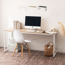 シンプルデスク デスク パソコンデスク 学習机 ワークデスク おしゃれ 作業台 木製 幅160 高さ70 奥行60 長机 ワイド PC ゲーミング シンプル スチール 白 茶 ぼん家具