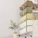 5分別キャスター付ダストボックス ゴミ箱 ダストボックス おしゃれ 分別 スリム 縦型 ごみ箱 シンプル 分別ごみ箱 分別ゴミ箱 キャスター付 キッチン リビング インテリア 収納用具 5段 ぼん家具