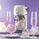 電動ふわふわかき氷器 Toffy LADONNA かき氷機 コンパクト バラ氷対応 粗さ調節 回転プレート お家で簡単 手作り 刃調節 ふわふわ シャリシャリ 電動 おしゃれ 2色氷 4色氷 Toffy