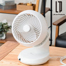 完全分解USB給電式3Dサーキュレーター サーキュレーター DCモーター 扇風機 静音 360度回転 自動首振り タッチ操作 リモコン付き 18畳 卓上扇風機 軽量 15cm羽根 3枚 USB給電 送風 3段階 ライフオンプロダクツ