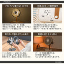 ミニリビングファン 吊り下げ 扇風機 サーキュレーター コードレス 小型 USB扇風機 DCモーター 卓上 LEDライト USB充電 風量3段階 自動首振り 静音 天然木支柱 おしゃれ ライフオンプロダクツ