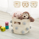 収納ボックス〔S〕 収納ボックス 折りたたみ ランドリーボックス ポンポンバスケット バスケット 円柱 おもちゃ入れ かご キャンバスバッグ Sサイズ マチ 自立 取っ手 ぼん家具