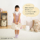 収納ボックス〔M〕 収納ボックス 折りたたみ ランドリーボックス ポンポンバスケット バスケット 円柱 おもちゃ入れ かご キャンバスバッグ Mサイズ マチ 自立 取っ手 ぼん家具