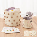 収納ボックス〔L〕 収納ボックス 折りたたみ ランドリーボックス ポンポンバスケット バスケット 円柱 おもちゃ入れ かご キャンバスバッグ Lサイズ マチ 自立 取っ手 ぼん家具