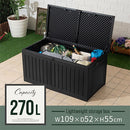 屋外収納ストッカー 屋外収納庫 大型 収納ボックス 屋外 ベランダ収納 ベランダストッカー おしゃれ コンテナボックス 黒 ブラック 灯油缶 灯油タンク 収納 屋外収納 ぼん家具