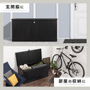 屋外収納ストッカー 屋外収納庫 大型 収納ボックス 屋外 ベランダ収納 ベランダストッカー おしゃれ コンテナボックス 黒 ブラック 灯油缶 灯油タンク 収納 屋外収納 ぼん家具