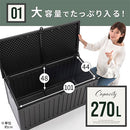 屋外収納ストッカー 屋外収納庫 大型 収納ボックス 屋外 ベランダ収納 ベランダストッカー おしゃれ コンテナボックス 黒 ブラック 灯油缶 灯油タンク 収納 屋外収納 ぼん家具