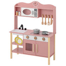 おままごとキッチン 電子レンジ・オーブン付き おままごと キッチン おままごとセット ままごとキッチン ごっこ遊び 木製 食器乾燥機風 お皿立て 電子レンジ風 収納 調理器具 小物付 プレゼント ぼん家具