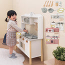 おままごとキッチン 電子レンジ・オーブン付き おままごと キッチン おままごとセット ままごとキッチン ごっこ遊び 木製 食器乾燥機風 お皿立て 電子レンジ風 収納 調理器具 小物付 プレゼント ぼん家具