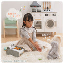 おままごとレジスター おままごと 木製レジスター お買い物 お店屋さん 木製 レジ お金 カード レシート 付き バーコードリーダー セット 小さめ 1人 2人 ぼん家具