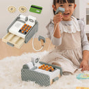 おままごとレジスター おままごと 木製レジスター お買い物 お店屋さん 木製 レジ お金 カード レシート 付き バーコードリーダー セット 小さめ 1人 2人 ぼん家具