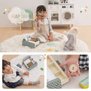 おままごとレジスター おままごと 木製レジスター お買い物 お店屋さん 木製 レジ お金 カード レシート 付き バーコードリーダー セット 小さめ 1人 2人 ぼん家具