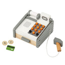 おままごとレジスター おままごと 木製レジスター お買い物 お店屋さん 木製 レジ お金 カード レシート 付き バーコードリーダー セット 小さめ 1人 2人 ぼん家具