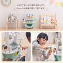 アイス屋さんカート キャスター付き おままごと アイスクリーム カート お店屋さん 木製 食べ物 クリーム アイスキャンディ スクープ セット 小さめ 1人 2人 アイスカート ぼん家具