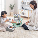 アイス屋さんカート キャスター付き おままごと アイスクリーム カート お店屋さん 木製 食べ物 クリーム アイスキャンディ スクープ セット 小さめ 1人 2人 アイスカート ぼん家具