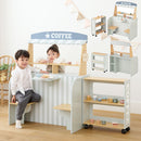 おままごとキッチン お店屋さんごっこ おままごと カフェ コーヒーショップ キッチン ままごと お店 おもちゃキッチン ごっこ遊び おままごとキッチン お店屋さんごっこ おもちゃ ワゴン付 ぼん家具