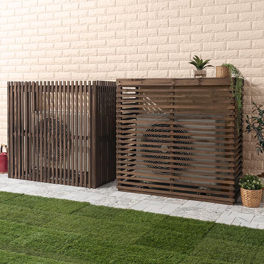 室外機カバー 室外機カバー 大型 おしゃれ 節電 木製 室外機 日