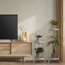 プランタースタンド〔小〕 プランタースタンド 2段 おしゃれ スリム 植木鉢 スタンド 観葉植物 棚 花台 室内 植物棚 脚付き 観葉植物スタンド 玄関 リビング 植物 台 高さ50cm ぼん家具