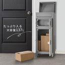 メールBOX付き宅配ボックス 木目 ポスト一体型