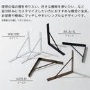 シェルフブラケット Mサイズ〔18×18cm〕 L型 棚受け 2本セット ネジ付き ブラケット 取り付け ウォールシェルフ ラック スチール DIY 壁面収納 ぼん家具