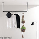 ハンギングバー U型 高さ45×幅120cm ハンガーバー U型 コの字 スチール製 ハンキング 洋服掛け 収納 天井 吊り下げ 室内干し ぼん家具