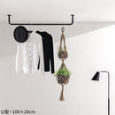 ハンギングバー U型 高さ20×幅100cm ハンガーバー U型 コの字 スチール製 ハンキング 洋服掛け 収納 天井 吊り下げ 室内干し ぼん家具