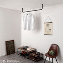 ハンギングバー U型 高さ20×幅60cm ハンガーバー U型 コの字 スチール製 ハンキング 洋服掛け 収納 天井 吊り下げ 室内干し ぼん家具