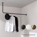 ハンギングバー L型 高さ45×幅120cm ハンガーバー L字 スチール製 ハンキング 洋服掛け 収納 天井 吊り下げ スリム 室内干し ぼん家具