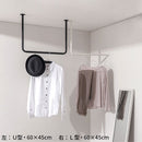 ハンギングバー L型 高さ45×幅60cm ハンガーラック ハンガーバー 吊り下げ アイアンバー 収納 ポールハンガー 物干し 部屋干し おしゃれ スリム 幅60 高さ45 L字 L型 室内干し 天井 壁付け ぼん家具