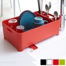 水切りバスケット 水切りラック 排水口可動 お皿立て かご シンク 水切りバスケット シンク上 箸立て 皿 トレイ 水切りカゴ 水切り 食器 キッチン おしゃれ タワー tower 山崎実業 山崎実業