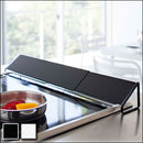 排気口カバー 排気口カバー フラット 伸縮 排気口 カバーコンロ コンロカバー ガスコンロ IH ガード おしゃれ キッチン 油はね  防止 約45cm 82cm コンロガード 油はねガード 山崎実業