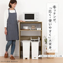 ゴミ箱上ラック ゴミ箱上ラック 可動棚 レンジ台 キッチン 収納 ロータイプ 木目調 ぼん家具