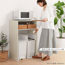 ゴミ箱上ラック ゴミ箱上ラック 可動棚 レンジ台 キッチン 収納 ロータイプ 木目調 ぼん家具