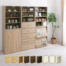 マルチキャビネット〔Aタイプ〕 カラーボックス キューブボックス 収納棚 本棚 おしゃれ ラック 扉付き フラップ 木製 4段 a4 可動棚 約 幅60 奥行35 ディスプレイ キッチン リビング ぼん家具