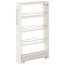 すき間ワゴンラック ロータイプ〔幅10~20cm〕 隙間収納ラック ロータイプ キャスター付き 可動棚 キッチン ワゴン 薄型 ぼん家具