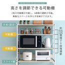 スライド棚付きゴミ箱上ラック〔幅80cm〕 レンジラック ゴミ箱上ラック スリム レンジ台 幅80 食器棚 おしゃれ キッチンボード ゴミ箱上棚 キッチン 収納 スライド棚 炊飯器 トースター ぼん家具